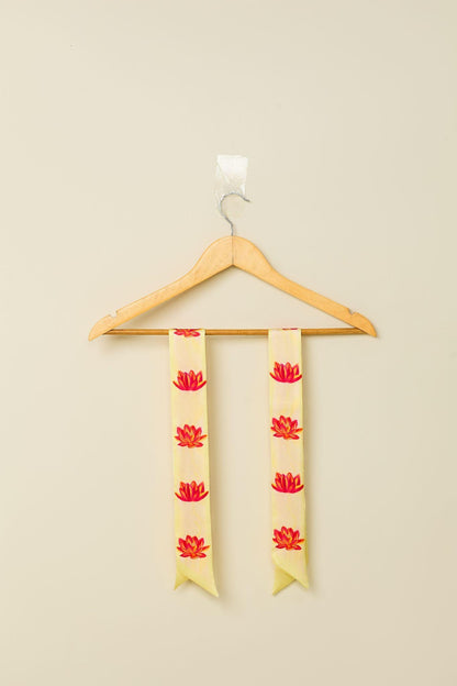 Sunset Lotus Silk Twilly