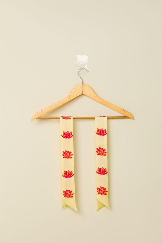 Sunset Lotus Silk Twilly