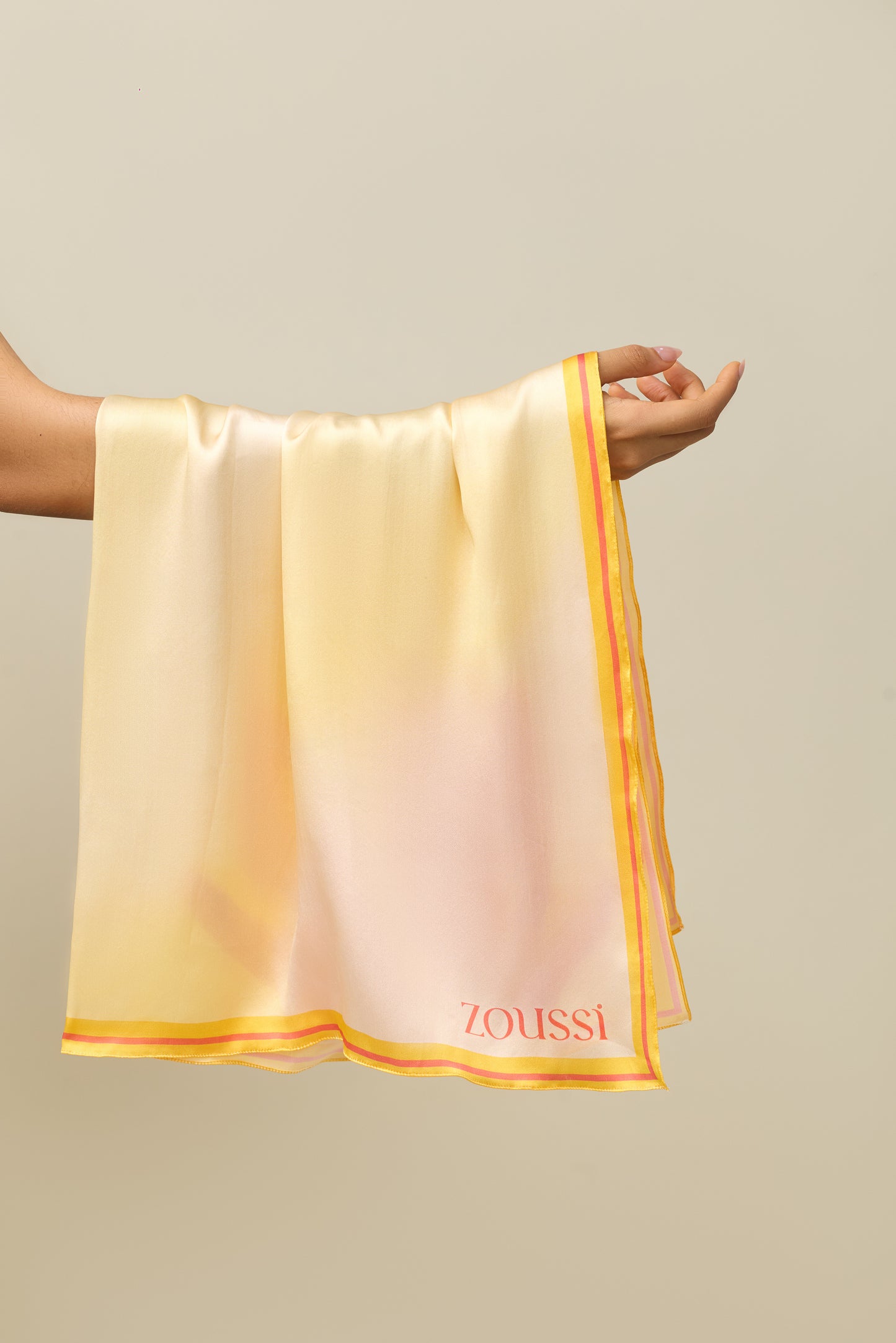 Sunset Lotus Silk Square Scarf